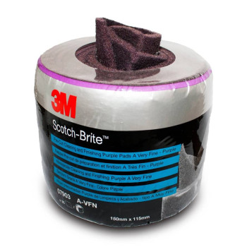 Скотч-брайт листы в рулоне пурпурные 150 х 115 мм, 3М - фото