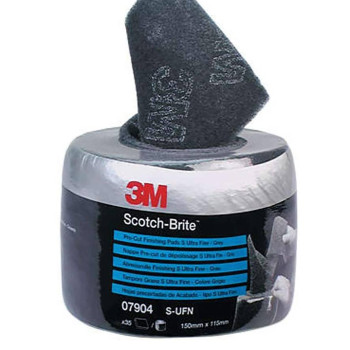 07904 Скотч-брайт листи в рул. сірі. 150х115мм - фото