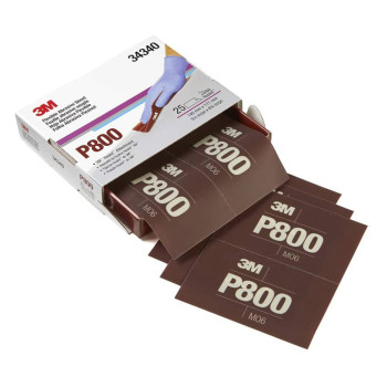 34340 Гибкие абразивные листы 270J 3M HOOKIT, 140х171 мм, P80... - фото