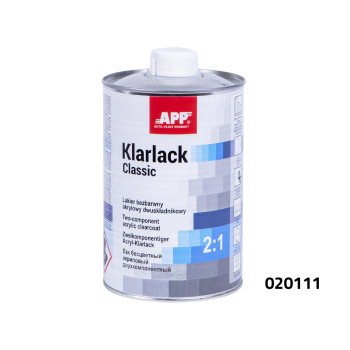 Лак акриловый прозрачный 2К APP Klarlack Classic 2:1 020111, ... - фото