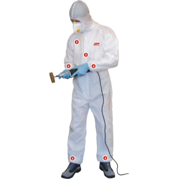 Комбинезон APP KNB 50 090606, нейлоново-хлопковый, белый XL - фото