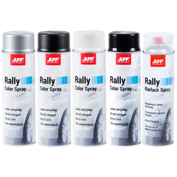 Краска акриловая APP Rally Color Spray 210102, в аэрозоле чер... - фото