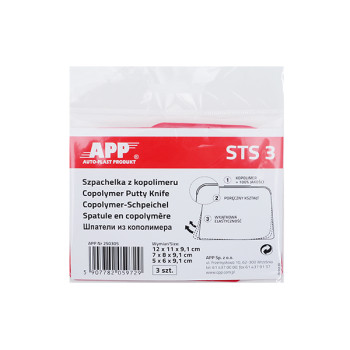 Шпателя пластиковые APP STS 250305, красные 3шт/комплект - фото