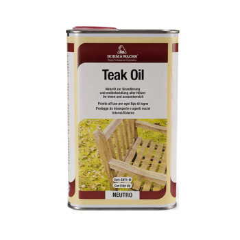 Тиковое масло TEAK OIL прозрачное (1 л), BORMA - фото