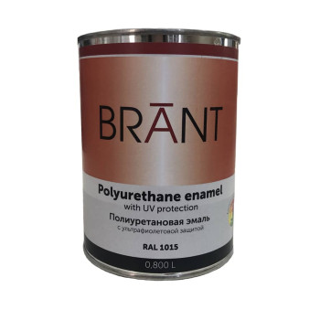 Эмаль полиуретановая цвет RAL 1015 (на ТР), 0,8 л, BRANT - фото