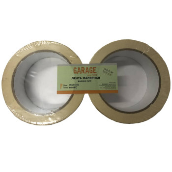 Лента малярная бежевая 24 мм*35 м (t 80/110 ⁰C), GARAGE - фото