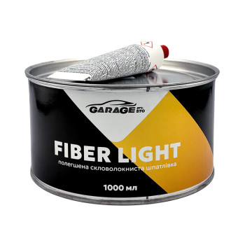 Шпатлівка Garage Light Fiber (1 кг) з затверджувачем - фото