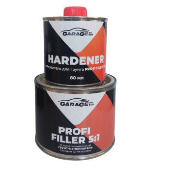 АКРИЛОВЫЙ ГРУНТ PROFI FILLER 5:1 БЕЛЫЙ (400 МЛ) С ОТВ. (80 МЛ... - фото
