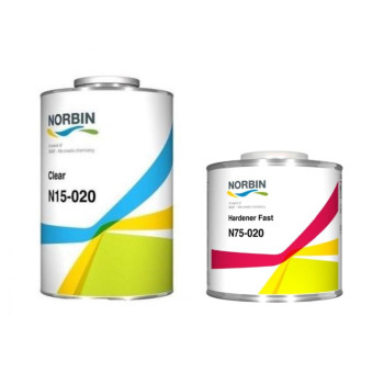 Лак акриловый прозрачный NORBIN N15-020 MS 2:1 + отвердитель ... - фото