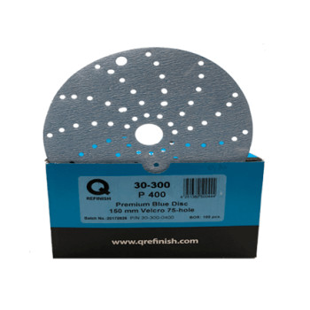 30-300-0400 Абразивный круг PREMIUM BLUE D150 P400 75 отверст... - фото