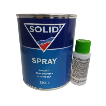 Рідка шпатлівка SOLID Spray з затверджувачем (1,2 л) - фото
