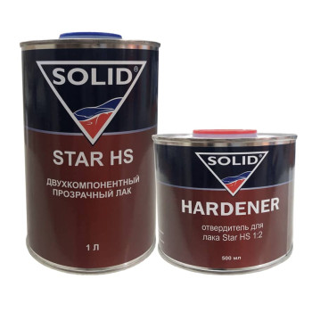 Акрил-уретановый прозрачный лак Star HS (1 л) с отвердителем ... - фото