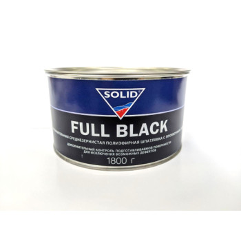Черная шпатлевка SOLID Full Black (1,8 кг) с отвердителем - фото
