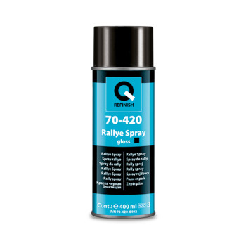 70-420-0402 Фарба Ralley Spray аерозоль 400мл, чорний глосс, ... - фото